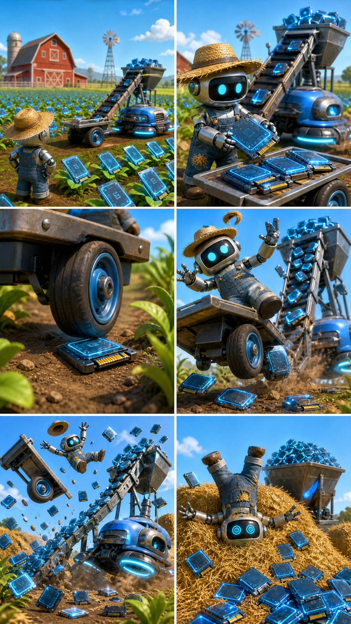 Generated SSD farmer gameplay storyboard mock board